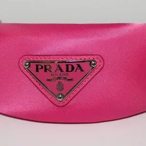 Prada | Accessories | New Prada Fuchsia Pink Triangle Logo  display picture 1